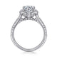 18K White Gold Round Halo Diamond Engagement Ring