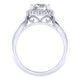 14K White Gold Round Halo Diamond Engagement Ring