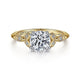 Gabriel & Co. ER11721R4M44JJ 14K White-Yellow Gold Round Diamond Engagement Ring