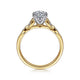 Gabriel & Co. ER11721R4M44JJ 14K White-Yellow Gold Round Diamond Engagement Ring