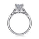 Gabriel & Co. ER11747R4W44JJ Vintage Inspired 14K White Gold Split Shank Round Diamond Engagement Ring