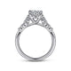 14K White Gold Round Diamond Engagement Ring