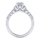 Gabriel & Co. ER11756R3W44JJ 14K White Gold Round Diamond Engagement Ring