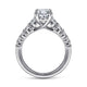 Gabriel & Co. ER11757O6W44JJ 14K White Gold Oval Diamond Engagement Ring