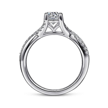 Gabriel & Co. ER11794R3W44JJ 14K White Gold Round Diamond Engagement Ring