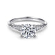 14K White Gold Round Diamond Engagement Ring
