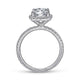 Gabriel & Co. ER12133R6W44JJ 14K White Gold Round Halo Diamond Engagement Ring