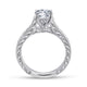 14K White Gold Round Diamond Channel Set Engagement Ring