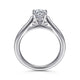 14K White Gold Round Diamond Channel Set Engagement Ring