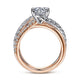 Gabriel & Co. ER12337R6T44JJ 14K White-Rose Gold Round Free Form Diamond Engagement Ring