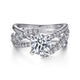 14K White Gold Round Diamond Engagement Ring
