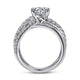 14K White Gold Round Diamond Engagement Ring