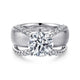 14K White Gold Round Diamond Engagement Ring