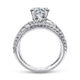 14K White Gold Round Split Shank Diamond Engagement Ring