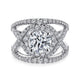 14K White Gold Round Halo Diamond Engagement Ring