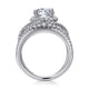 14K White Gold Round Halo Diamond Engagement Ring