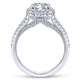 Platinum Round Halo Diamond Engagement Ring