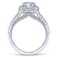 18K White Gold Round Halo Diamond Engagement Ring