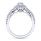 Gabriel & Co. ER12638P3W44JJ 14K White Gold Pear Shape Diamond Engagement Ring