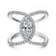 14K White Gold Marquise Halo Diamond Engagement Ring