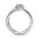 14K White Gold Marquise Halo Diamond Engagement Ring