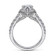 Gabriel & Co. ER12764P4W44JJ 14K White Gold Pear Shape Halo Diamond Engagement Ring