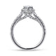 14K White Gold Marquise Halo Diamond Engagement Ring