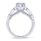 18K White Gold Round Diamond Engagement Ring