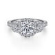 14K White Gold Round Diamond Engagement Ring