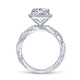 18K White Gold Round Halo Diamond Engagement Ring