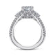 18K White Gold Round Diamond Engagement Ring
