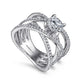 Gabriel & Co. ER13846R4W44JJ 14K White Gold Round Diamond Engagement Ring