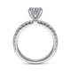Gabriel & Co. ER13904S4W44JJ 14K White Gold Princess Cut Diamond Engagement Ring