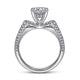 Gabriel & Co. ER14093R6W44JJ 14K White Gold Round Diamond Engagement Ring
