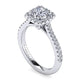 Gabriel & Co. ER14314W44JJ 14K White Gold Cushion Halo Diamond Engagement Ring
