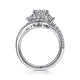 Gabriel & Co. ER14465R4W44JJ 14K White Gold Round Diamond Engagement Ring