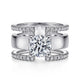 Gabriel & Co. ER14606R6W44JJ 14K White Gold Round Diamond Engagement Ring