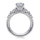 14K White Gold Round Diamond Engagement Ring