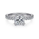 Gabriel & Co. ER14649C8W44JJ 14K White Gold Hidden Halo Cushion Cut Diamond Engagement Ring