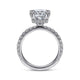 Gabriel & Co. ER14649C8W44JJ 14K White Gold Hidden Halo Cushion Cut Diamond Engagement Ring