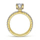 Gabriel & Co. ER14649O4Y44JJ 14K Yellow Gold Hidden Halo Oval Diamond Engagement Ring