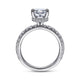 Gabriel & Co. ER14649O8W44JJ 14K White Gold Hidden Halo Oval Diamond Engagement Ring
