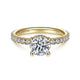 Gabriel & Co. ER14649R4Y44JJ 14K Yellow Gold Hidden Halo Round Diamond Engagement Ring