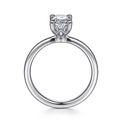 Gabriel & Co. ER14684O4W4JJJ 14K White Gold Oval  Diamond Engagement Ring