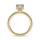 Gabriel & Co. ER14719O4Y44JJ 14K Yellow Gold Hidden Halo Oval Diamond Engagement Ring