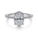 Gabriel & Co. ER14719O6W44JJ 14K White Gold Hidden Halo Oval Diamond Engagement Ring
