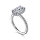 Gabriel & Co. ER14719O8W44JJ 14K White Gold Hidden Halo Oval Diamond Engagement Ring