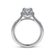 Gabriel & Co. ER14725O4W44JJ 14K White Gold Oval Halo Diamond Engagement Ring