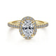 Gabriel & Co. ER14725O4Y44JJ 14K Yellow Gold Oval Halo Diamond Engagement Ring