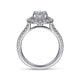 Gabriel & Co. ER14726O4W44JJ 14k White Gold Oval Double Halo Diamond Engagement Ring